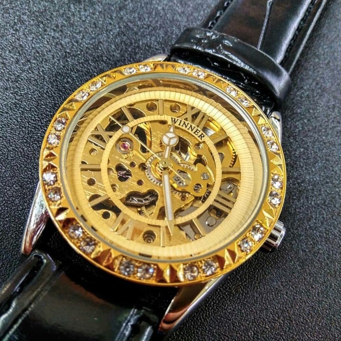 Годинник наручний жіночий Winner Lux Black (01357) - фото 4 Годинник наручний жіночий Winner Lux Black (01357) - фото 4