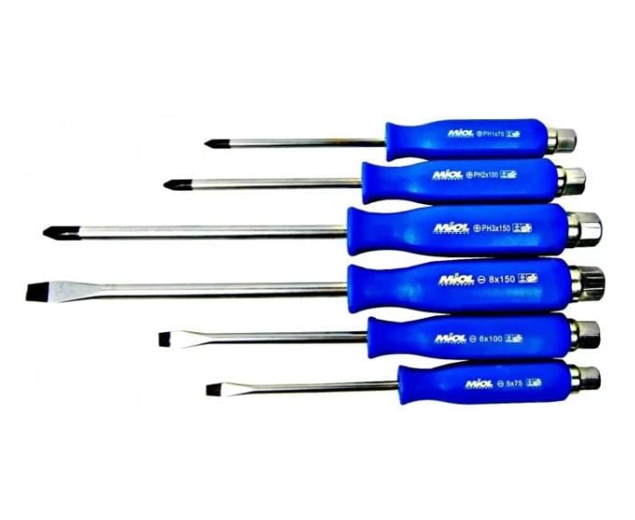 Набір магнітних викруток Miol PH/SL 6 шт. ударних під ключ (23674)