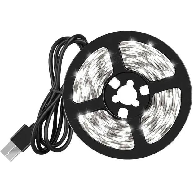 Светодиодная лента SMD 3528 USB 5 В для повербанка 5 м Белый свет (2778037812)