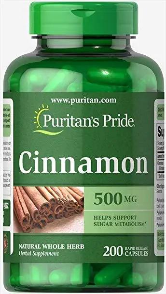 Комплекс для профілактики діабету Puritan's Pride Cinnamon 500 мг 200 Caps