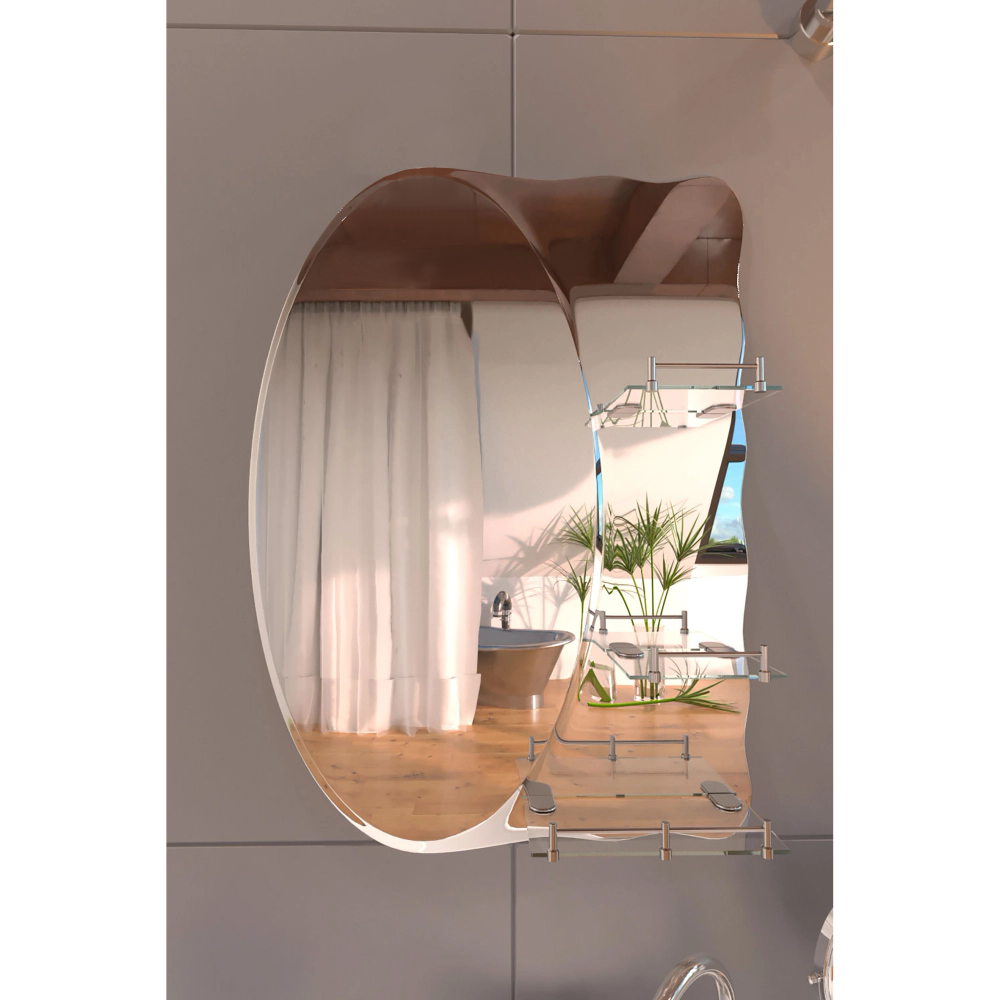 ᐉ Зеркало настенное Zerix SOLO MOZ01-650x850x100 асимметричное с