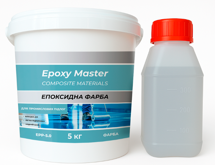 Фарба епоксидна для промислової підлоги 5 кг Коричневий (EPP-5.0Brown) - фото 1
