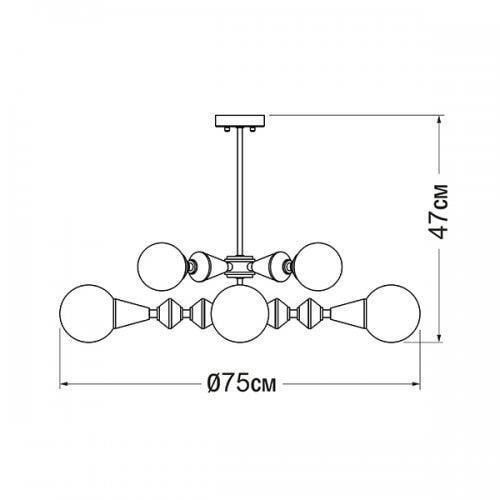 Люстра Pikart Lights Dome V8 horizontal (5990-1) - фото 2