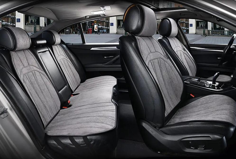 Накидки з алькантари на сидіння авто Elegant Ancona EL 700 813 з перфорацією Сірий (2518247016)