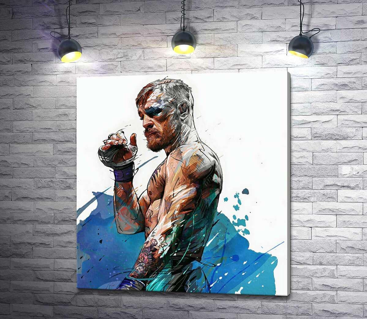 Картина ArtPoster Боксер Конор Мак-Грегор (Conor McGregor) после победного боя 120x130 см Модуль №1 (000114)