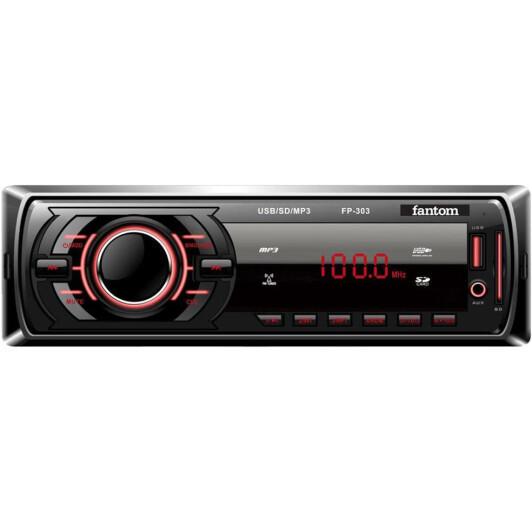 Автомагнитола FANTOM FP-303 Black/Red (3853936)