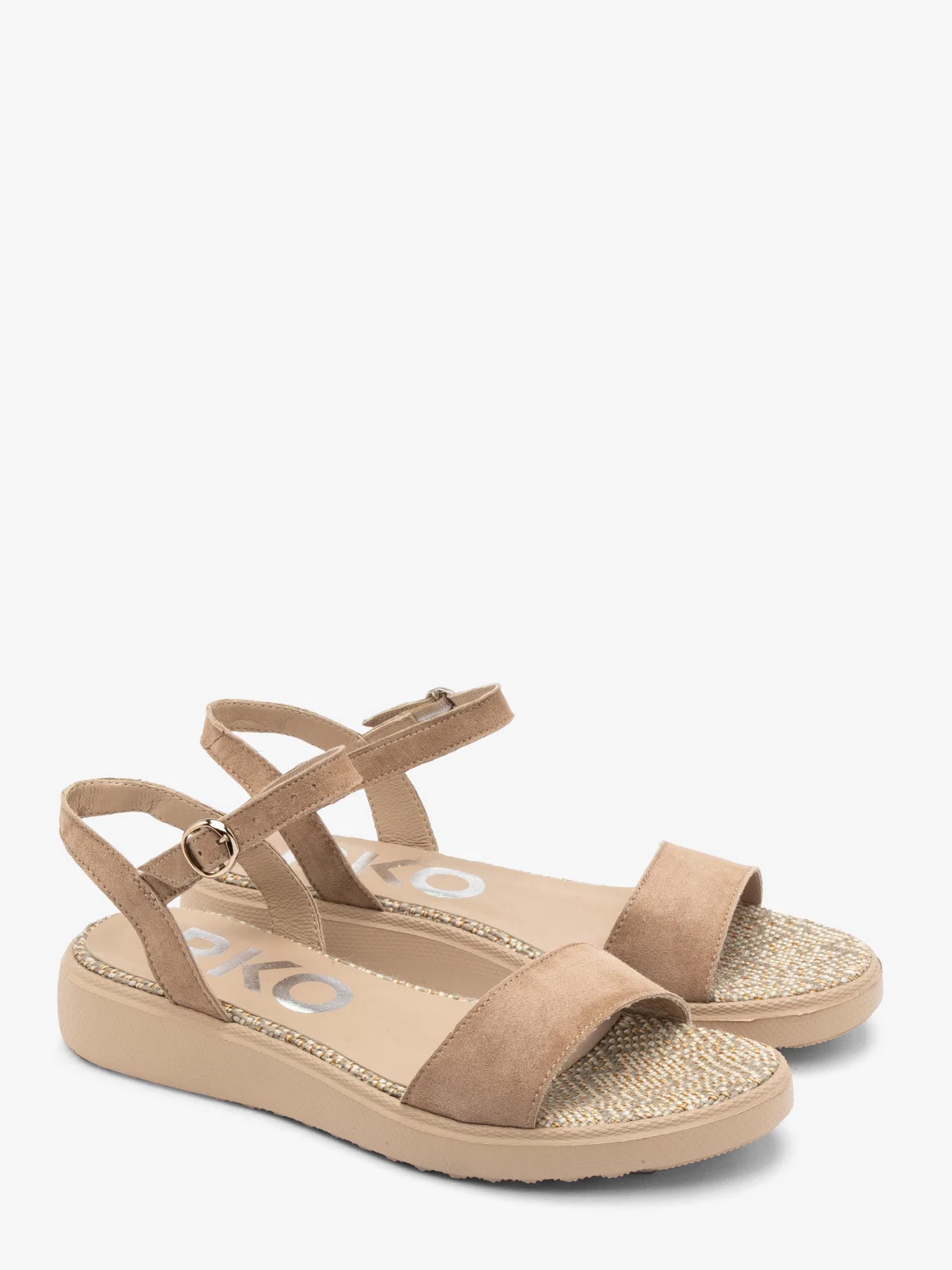 Сандалии женские замшевые RYLKO на тонкой платформе р. 40 Бежевый (1IG23_AP _4RG)