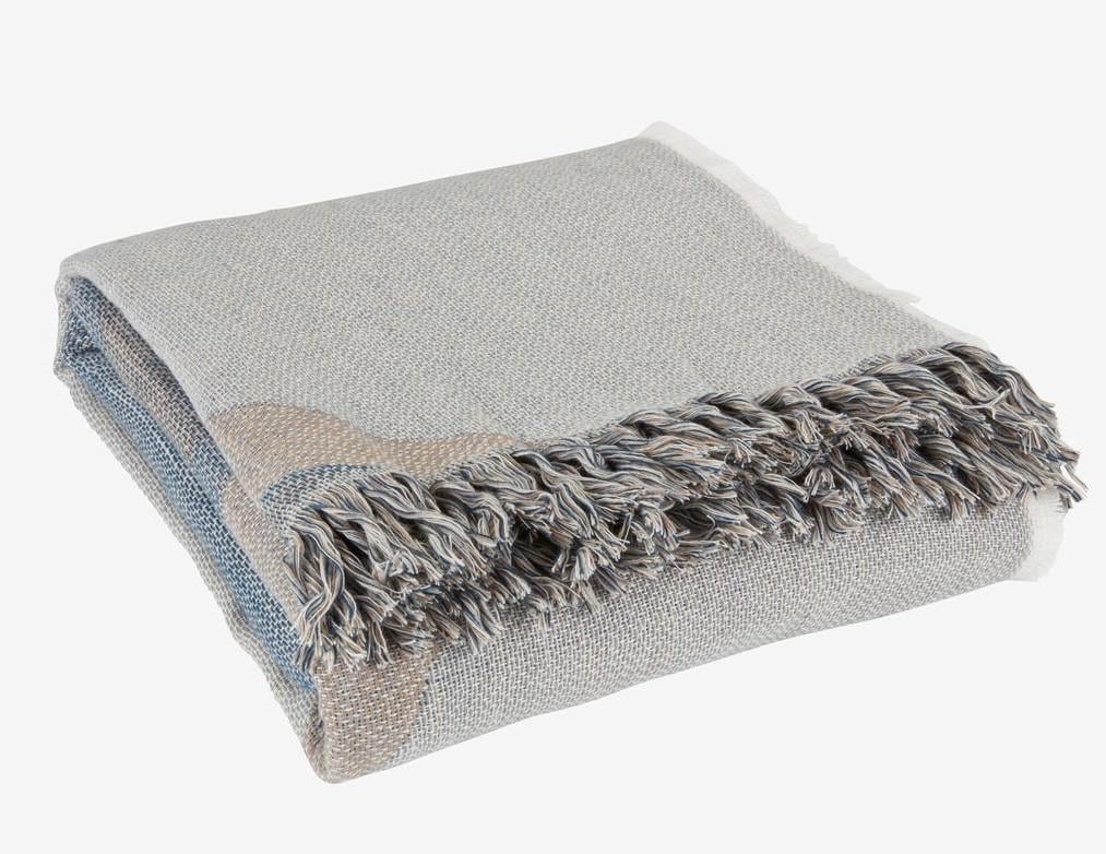 Плед из полиэстера 130x180 см Синий/Серый