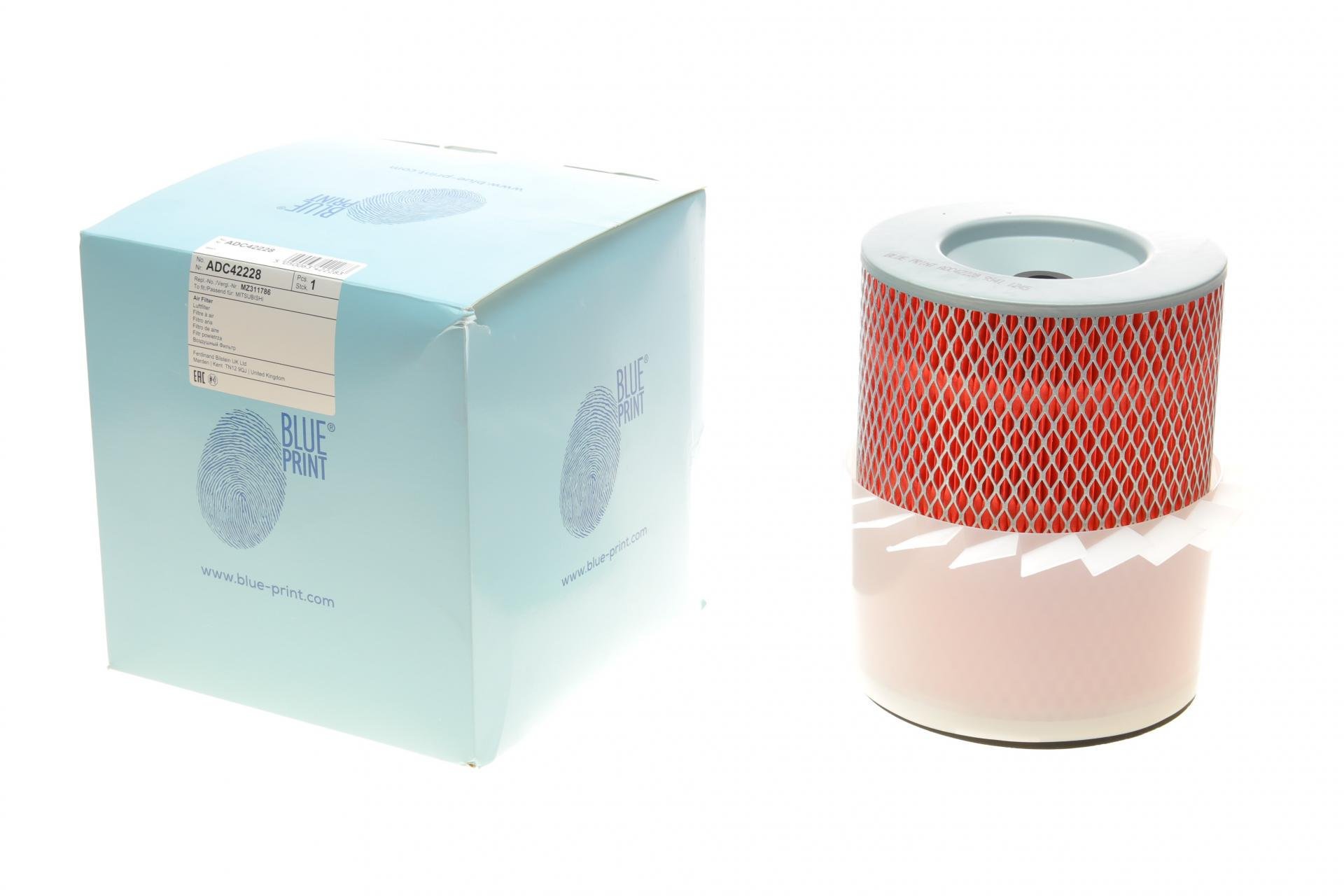 Фильтр воздушный BLUE PRINT для Mitsubishi Pajero/Pajero Sport 2,5TD 87-/L200 2,5/2,8TD 92-07 (ADC42228)