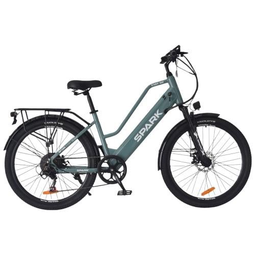 Велосипед с электромотором Spark E-CITY EASY GO 17" 48V 500W 12,5 Ah Серо-оливковый (000239962)