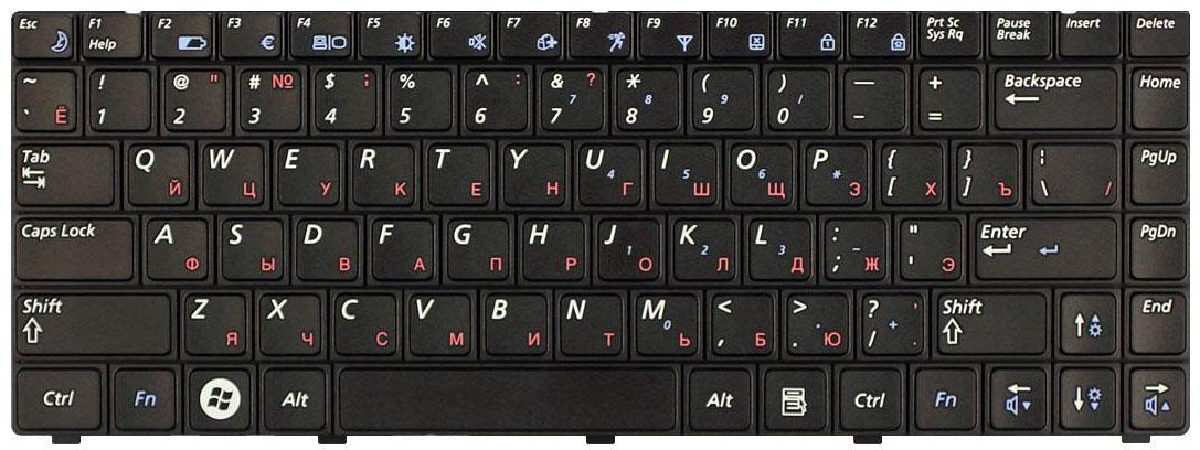 Клавиатура для ноутбука Samsung X420 Black