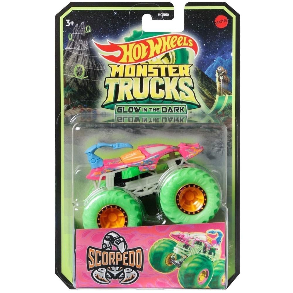 Машинка Hot Wheels Monster Trucks Glow In The Dark Scorpedo HCB50-10 (163945)