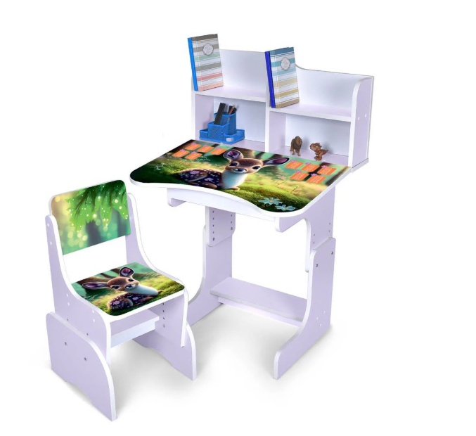 Парта со стулом Bambi детская деревянная Лавандовый (N 2071-3-6) Парта со стулом Bambi детская деревянная Лавандовый (N 2071-3-6)