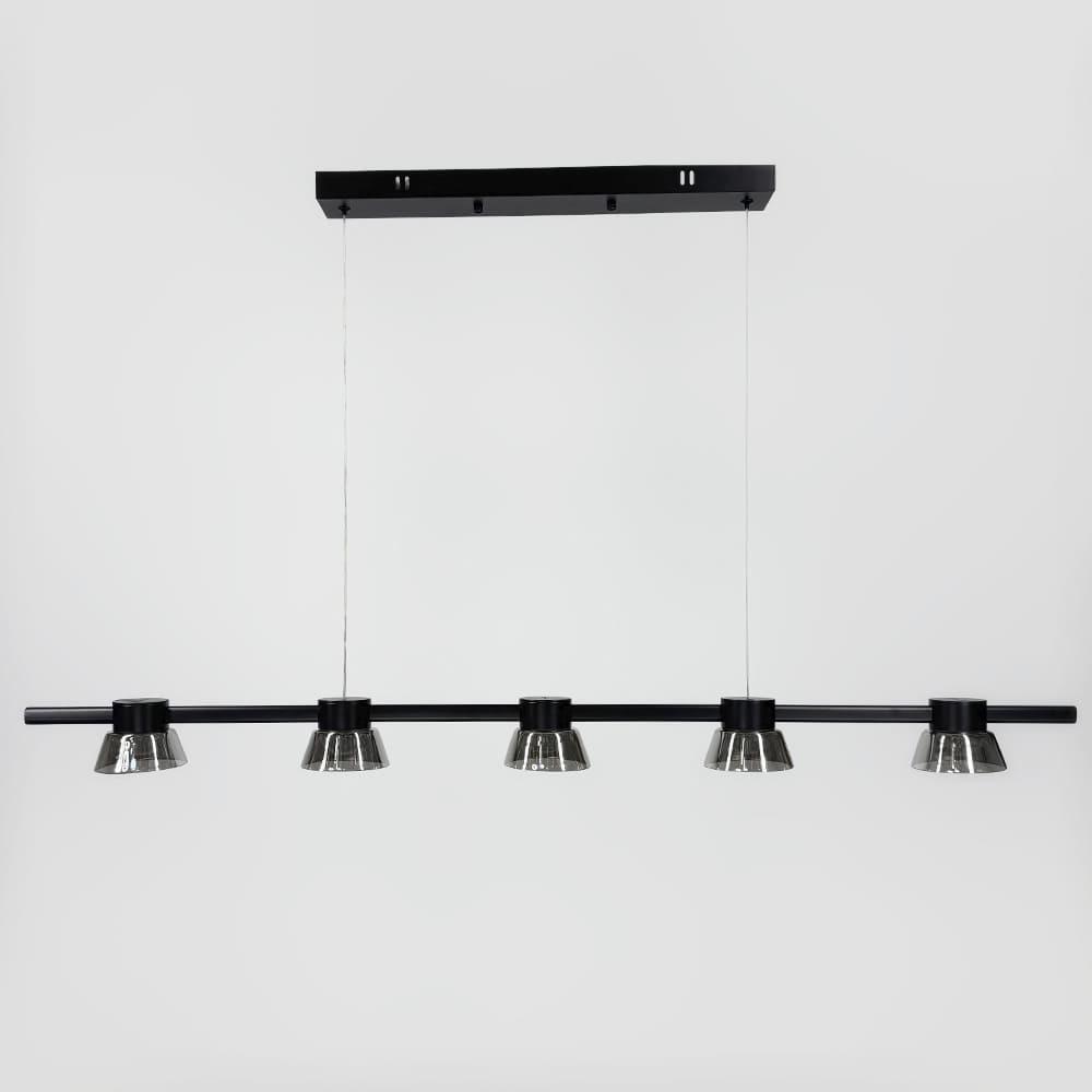 Люстра удлиненная LED HILDFRID на 5 плафонов 120 см (MJ179L-1200 BK)