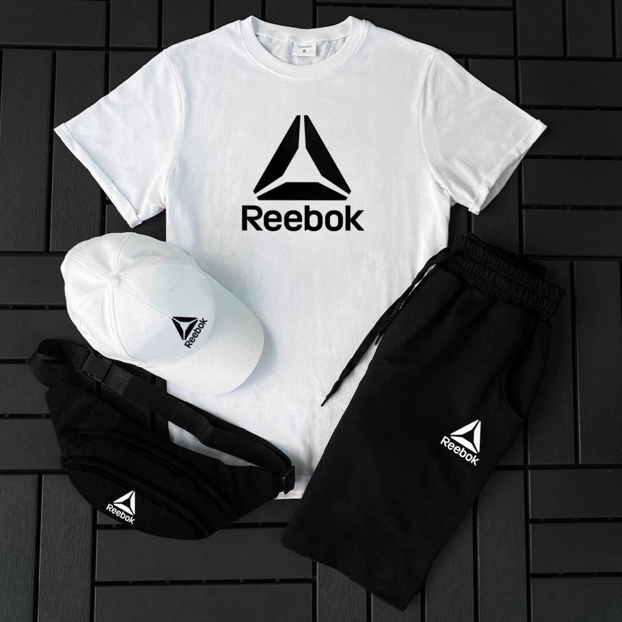 Комплект мужской Reebok футболка/кепка/сумка/шорты XL (14926669) - фото 2