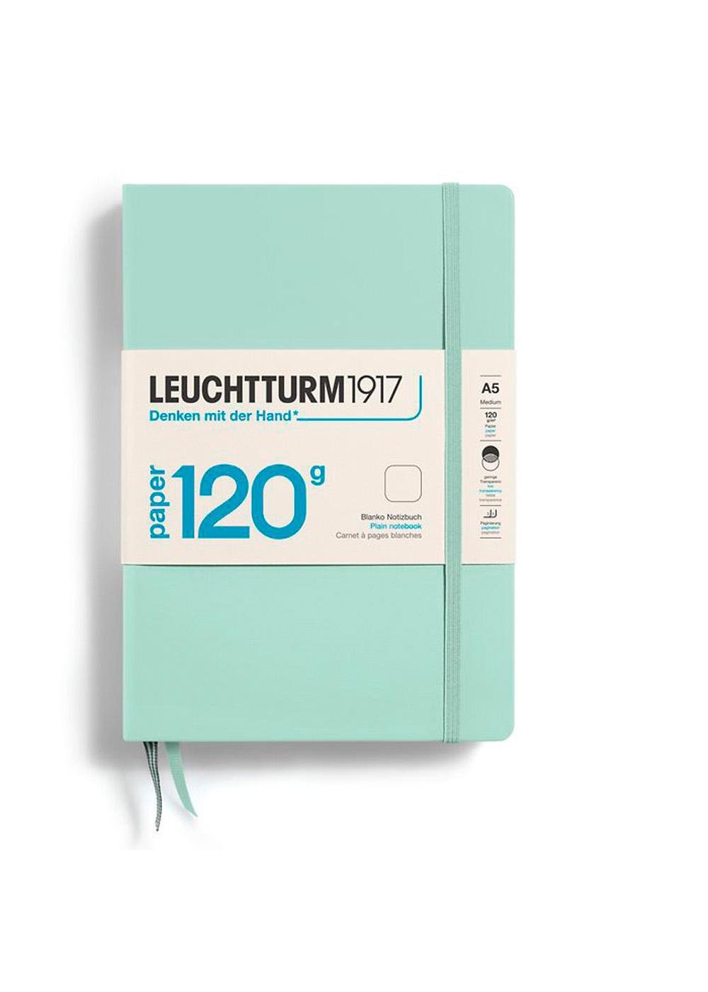 Блокнот Leuchtturm1917 120G Edition средний чистые листы Mint Green (370343) - фото 1