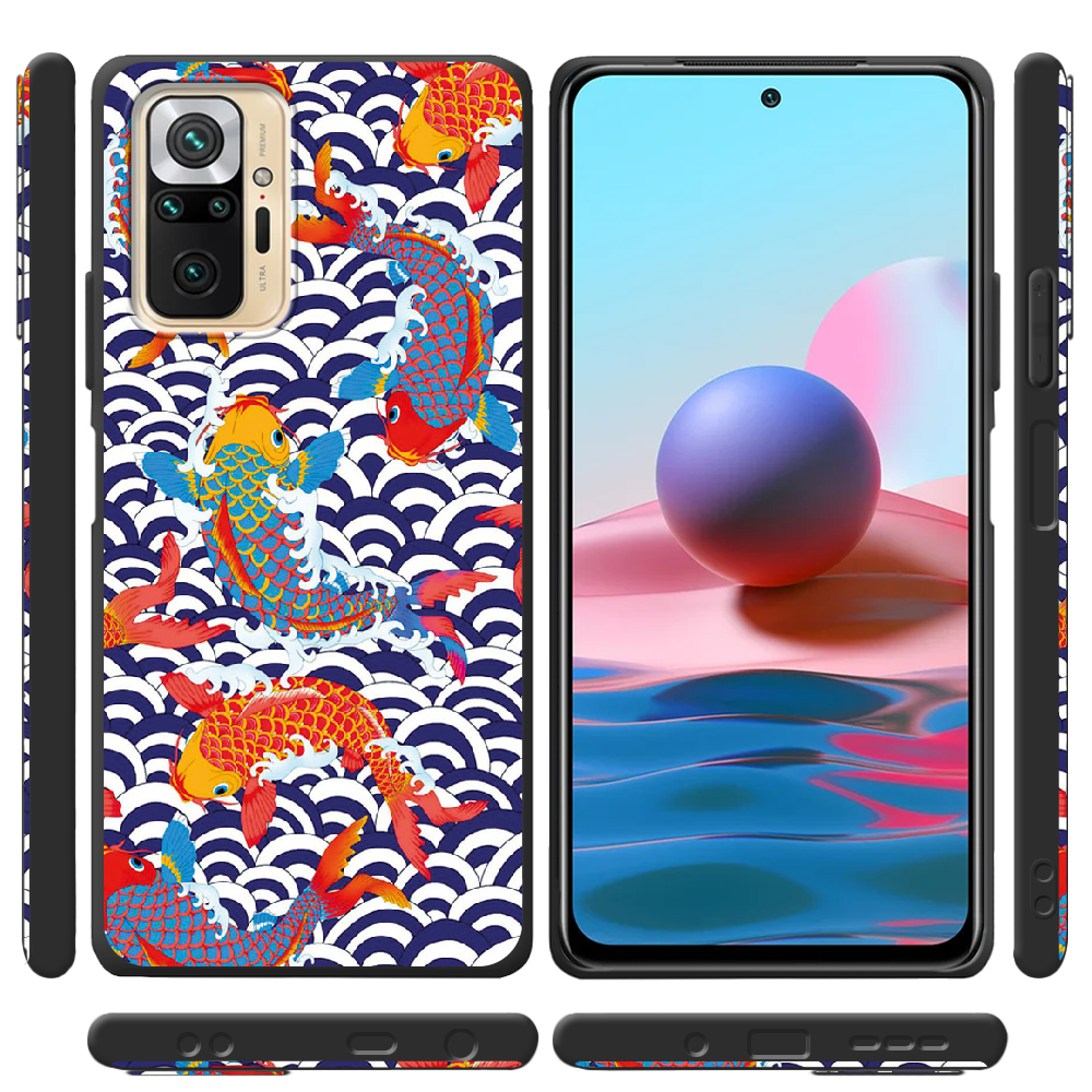 Чохол BoxFace Xiaomi Redmi Note 10 Pro Koi Fish Чорний силікон (42053-up2477-42363) - фото 2