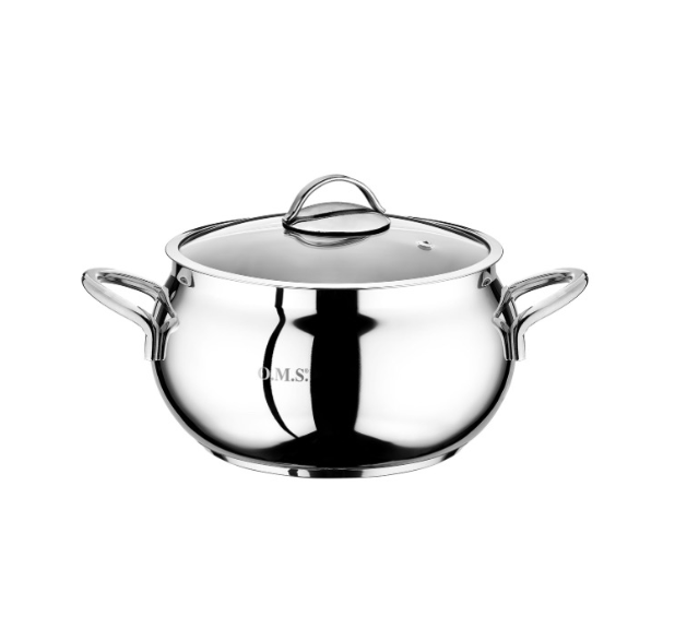 Каструля OMS 2031-13.5 з нержавіючої сталі з кришкою для газу та індукції 13,5 л - фото 1 Каструля OMS 2031-13.5 з нержавіючої сталі з кришкою для газу та індукції 13,5 л - фото 1