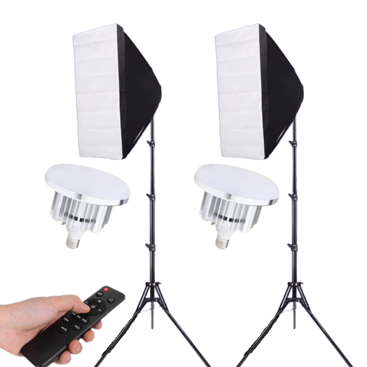 Комплект постійного світла софтбокс 50/70 зі штативами 2 шт./LED-лампа 150W з пультом 2 шт. - фото 11 Комплект постійного світла софтбокс 50/70 зі штативами 2 шт./LED-лампа 150W з пультом 2 шт. - фото 11