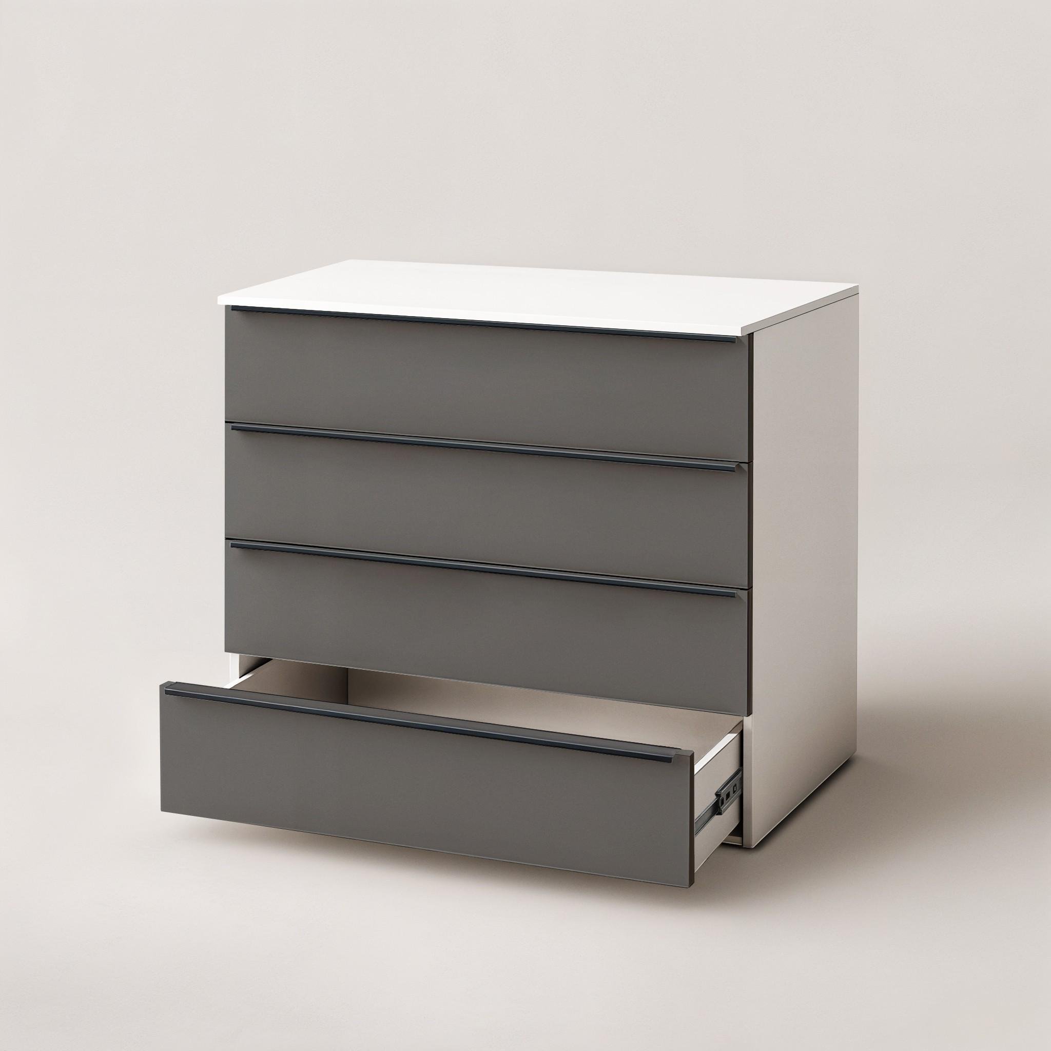 Комод на 4 ящика FTX-4 1000х544х1014 мм Белый/Антрацит - фото 3 Комод на 4 ящика FTX-4 1000х544х1014 мм Белый/Антрацит - фото 3