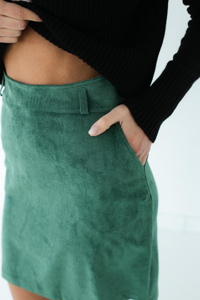 Юбка карандаш LUREX S Зеленый (9505951) - фото 4 Юбка карандаш LUREX S Зеленый (9505951) - фото 4