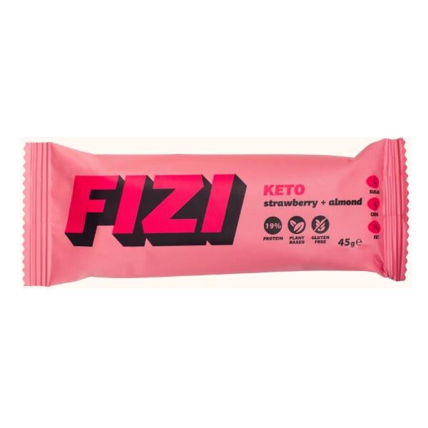 Спортивний батончик Fizi Keto Protein Bar Strawberry Almond 45 г (000020949)