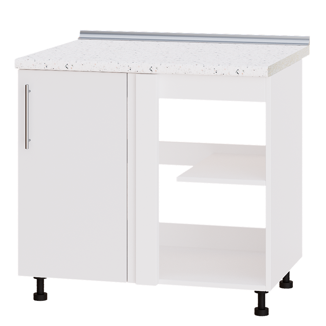 Шкаф нижний Эверест Модерн модуль угловой под мойку Н89-895 95х47х85 см Белый глянец/Белый (03268)