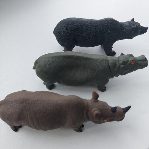 Игрушки антистресс Набор диких силиконовых животных 3 шт. (A011/36)