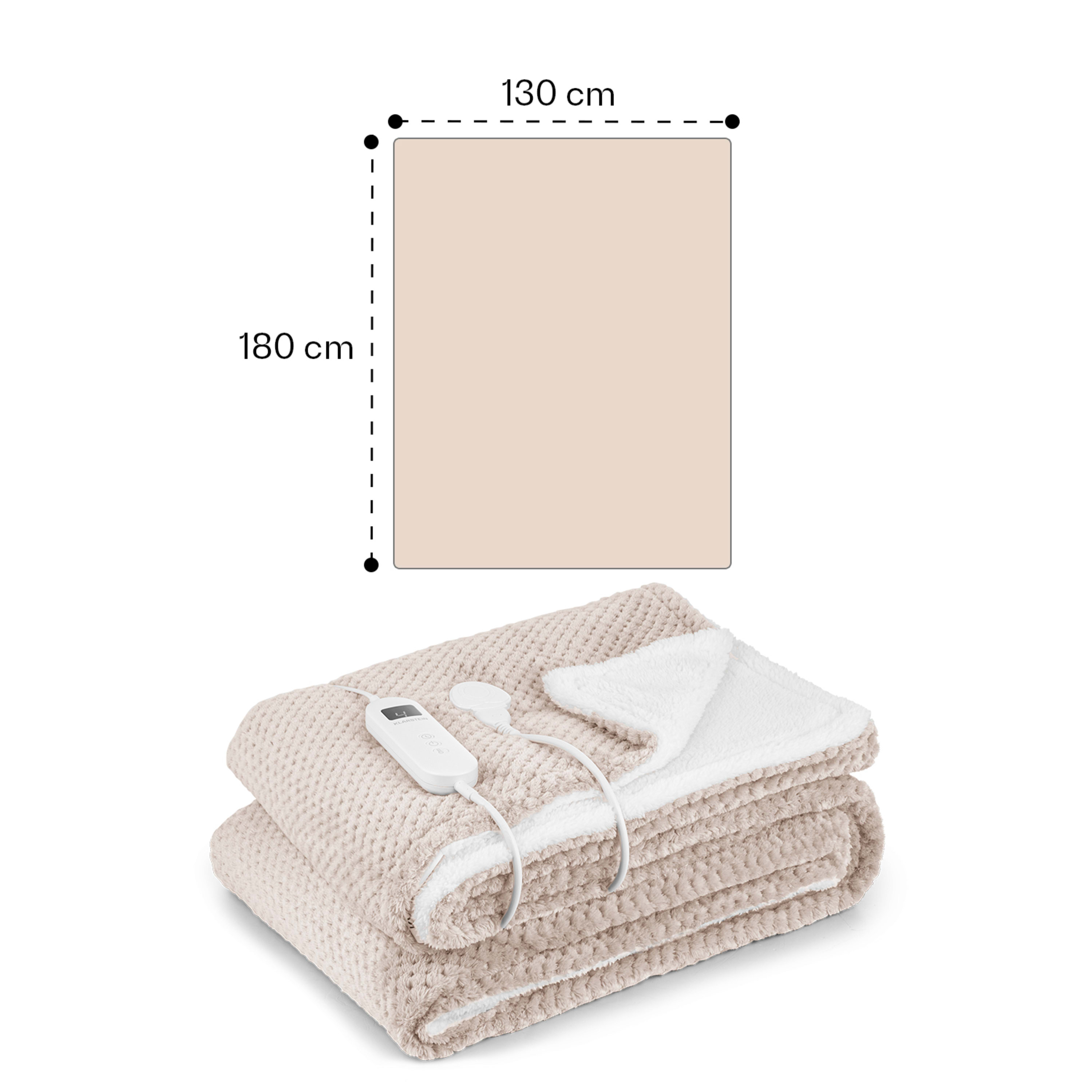 Електроковдра KLARSTEIN Watson Deluxe XL 160 Вт 180х130 см (10045255) - фото 6 Електроковдра KLARSTEIN Watson Deluxe XL 160 Вт 180х130 см (10045255) - фото 6