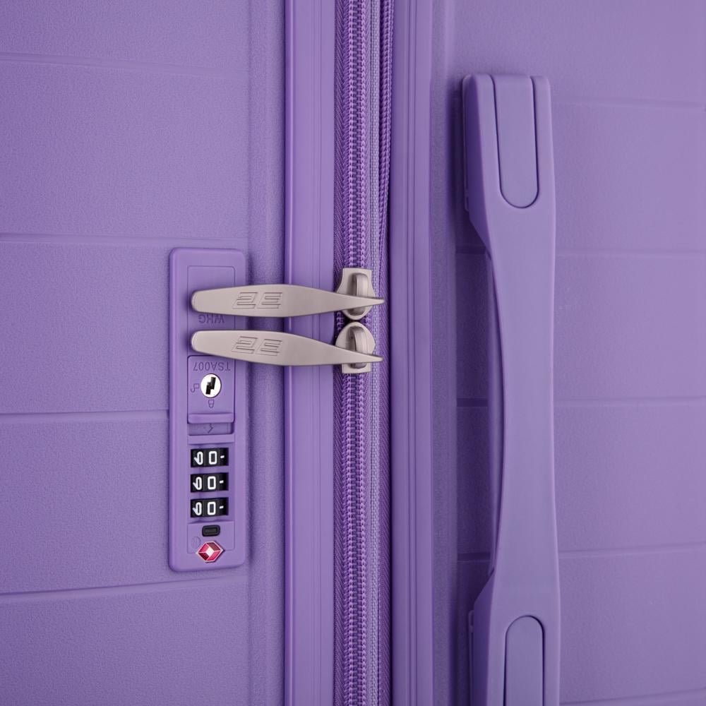 Набор чемоданов дорожных 2E Aero полипропилен замок TSA с 4 колесами S/M/L Лавандовый (2E-SPP-AERO-SET3-LV) - фото 9 Набор чемоданов дорожных 2E Aero полипропилен замок TSA с 4 колесами S/M/L Лавандовый (2E-SPP-AERO-SET3-LV) - фото 9