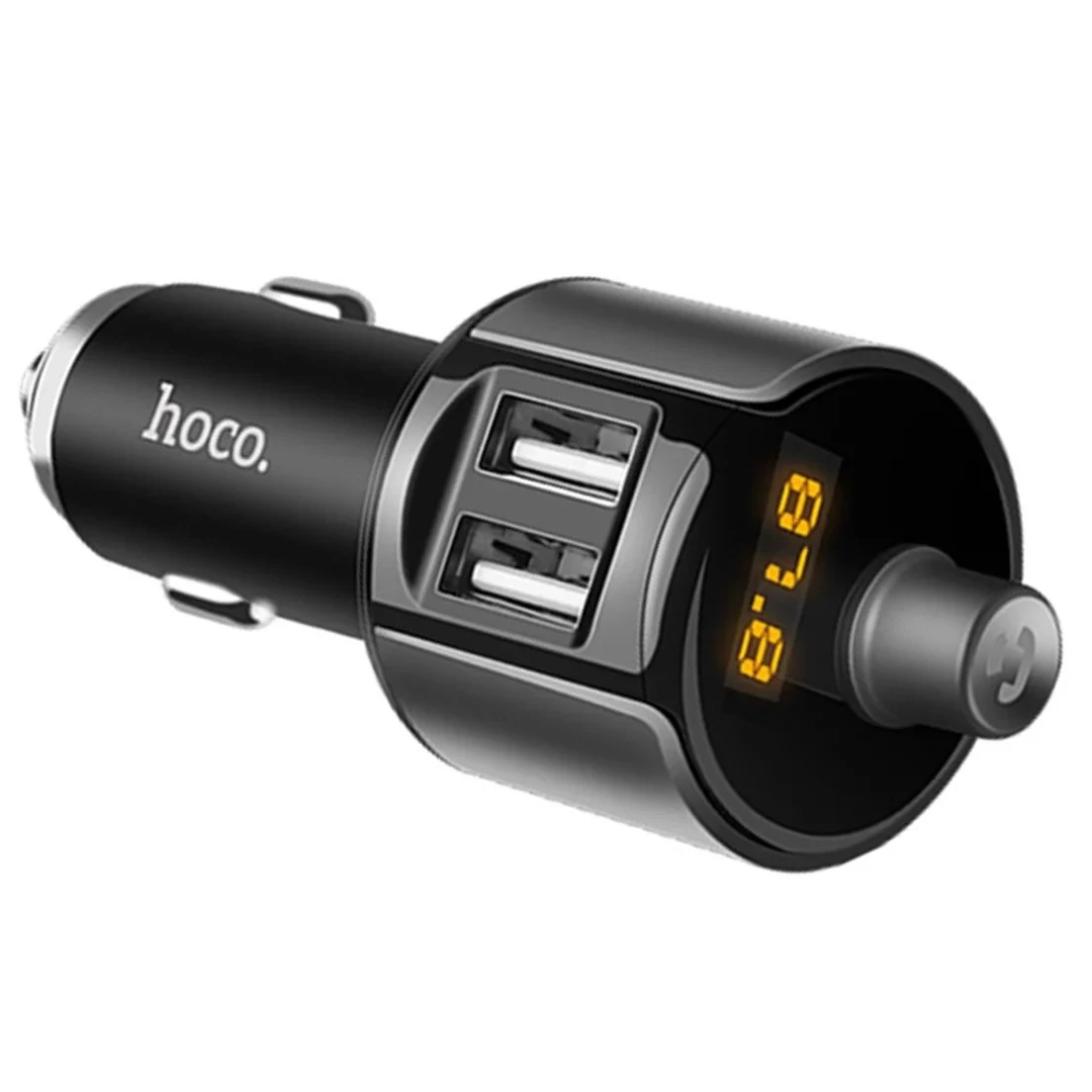 ФМ модулятор Hoco E19 with Bluetooth FM 2USB 2.4А Black - фото 1