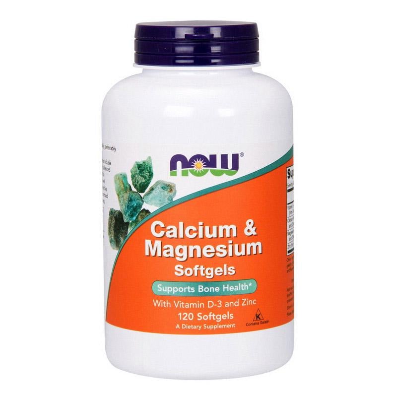 Кальций и магний NOW Calcium Magnesium 120 softgels