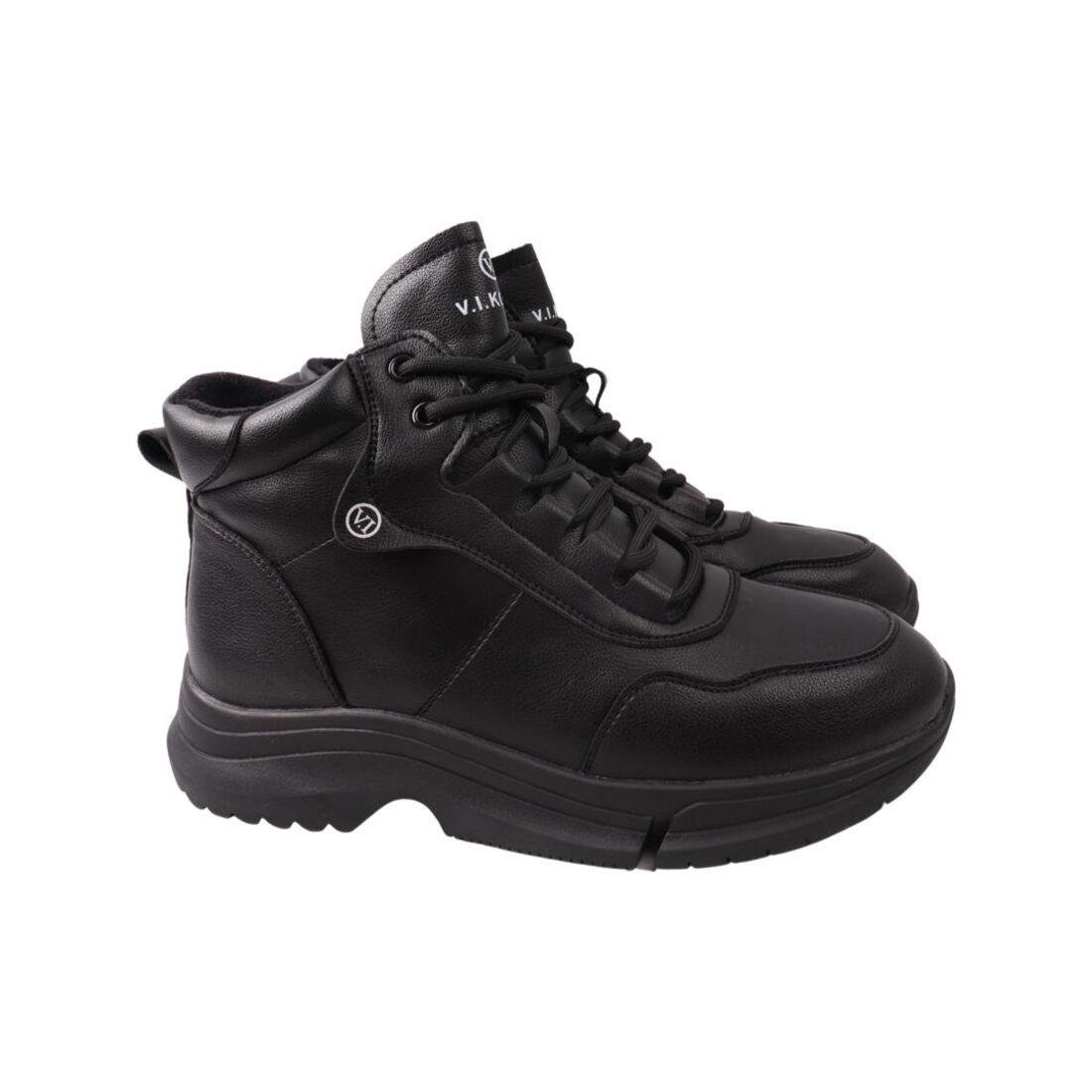 Ботинки женские Vikonty из кожи р. 41 Черный (288-21/22DHS)