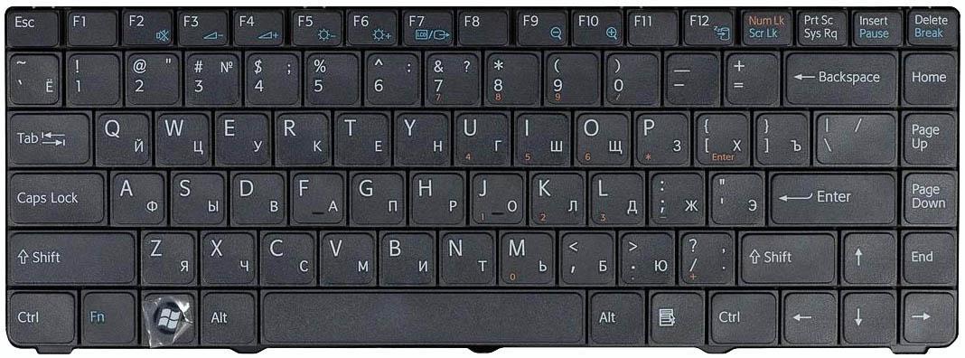 Клавиатура для ноутбука Sony Vaio VGN-NR/VGN-NS Black Клавиатура для ноутбука Sony Vaio VGN-NR/VGN-NS Black