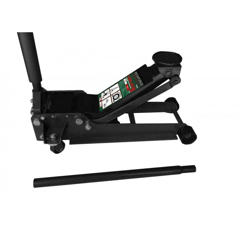 Домкрат подкатной гидравлический ROCKFORCE 5т двухштоковий низкопрофильный с резиновой накладкой (RF-TR50001)