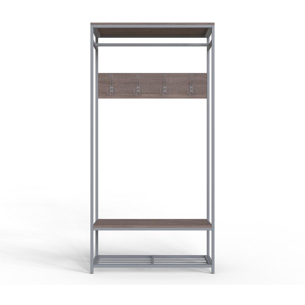 Вішалка модульна підлогова Ferrum-decor Треліс 15 ДСП 16 мм 180x90x38 см Сірий/Дуб Сонома Трюфель (FRD-104377)