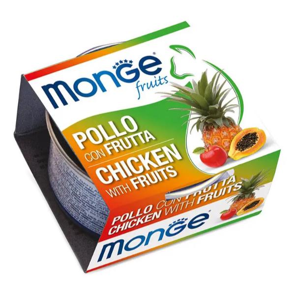 Корм для кошек влажный Monge Cat Wet курица с фруктами 80 г (000025711)