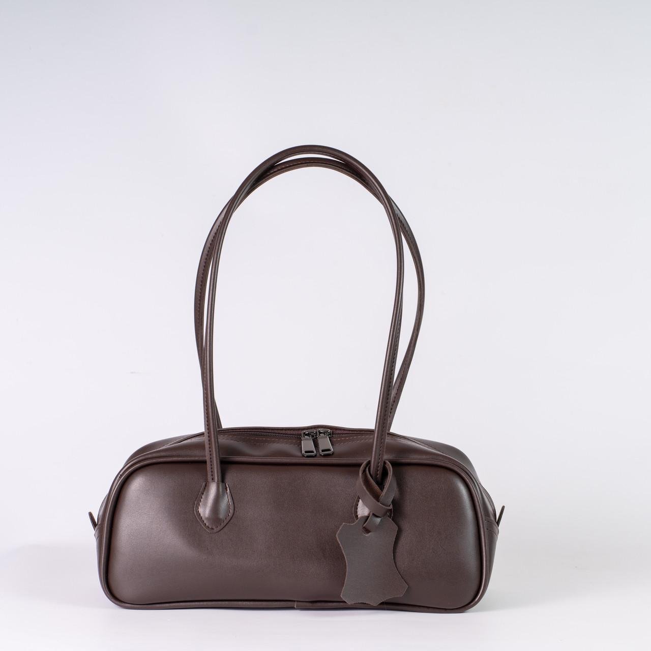 Сумка женская багет из экокожи XENIA № 01-25 Коричневый - фото 1 Сумка женская багет из экокожи XENIA № 01-25 Коричневый - фото 1