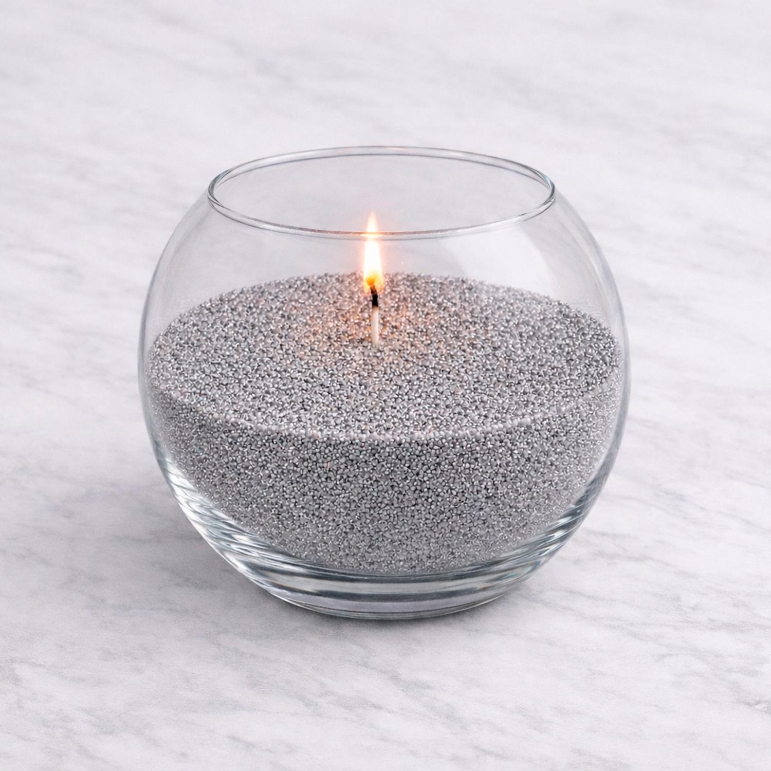 Набор для изготовления насыпной свечи своими руками ваза 16х17 см Графит