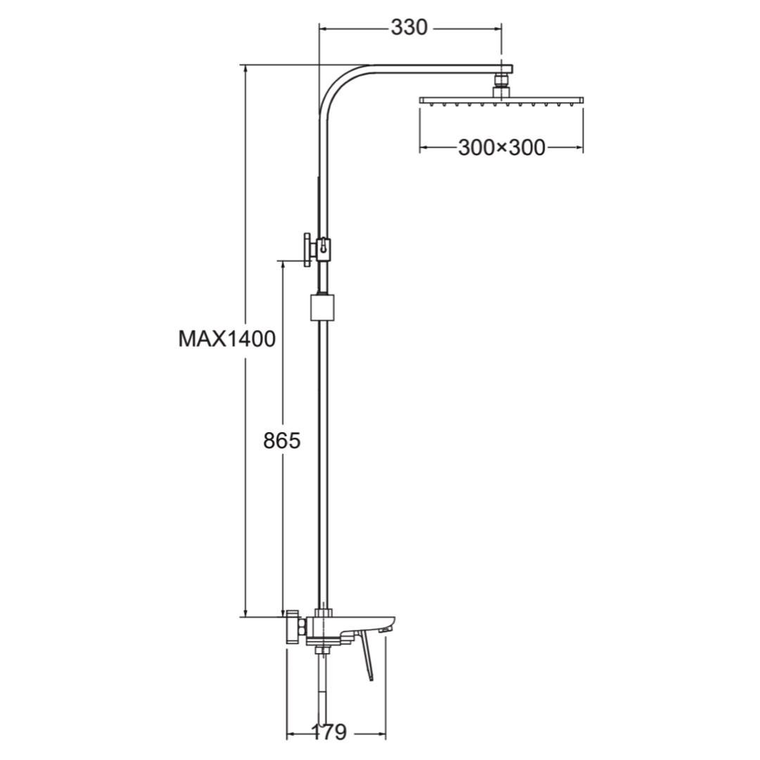 Душевая система FAOP A2403-4 излив-переключатель на лейку 1-режим Бронзовый - фото 8