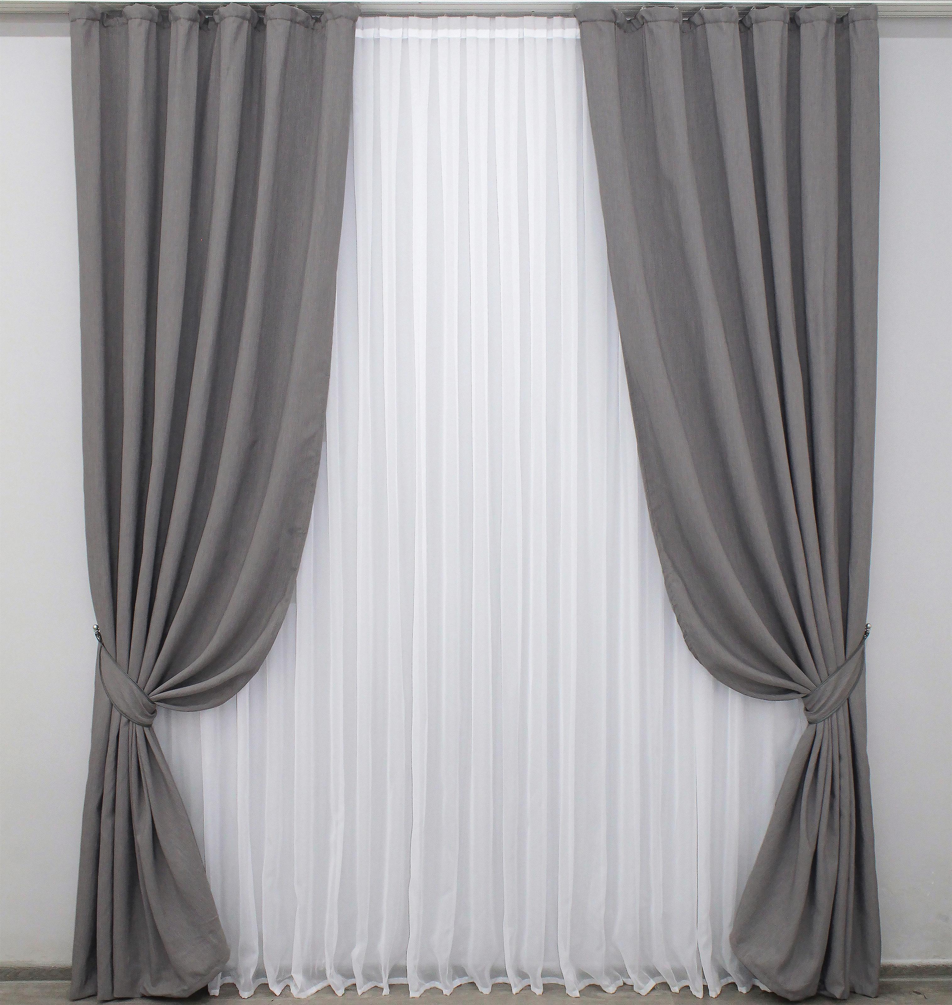 Комплект штор VR-Textil Ibiza № 1188ш 150х270 см 2 шт. Серый (33-0022)