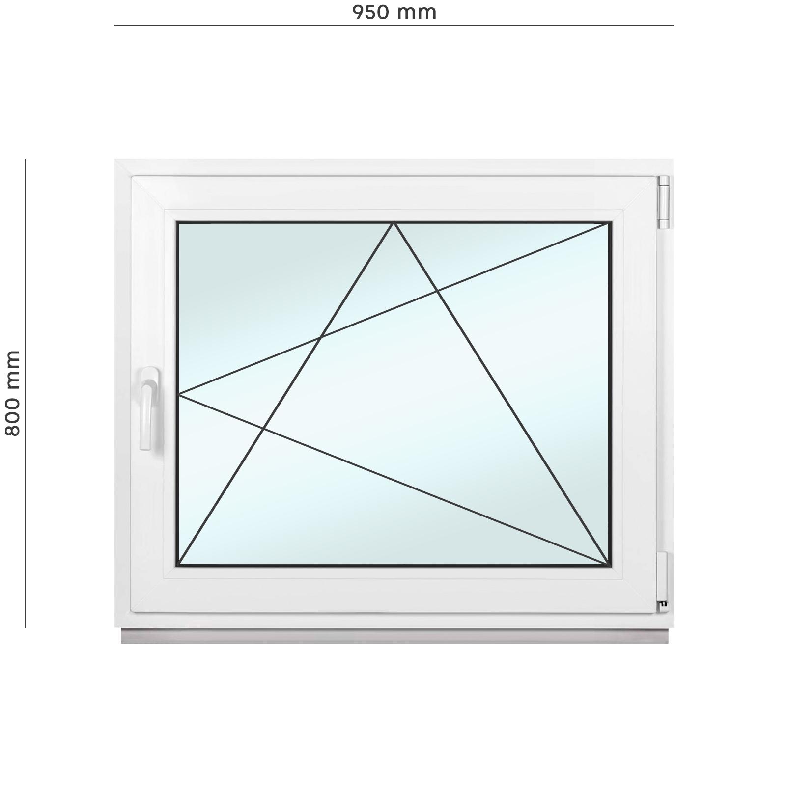 Окно металлопластиковое Framex поворотно-откидное с правым открытием 950х800 мм Белый - фото 2