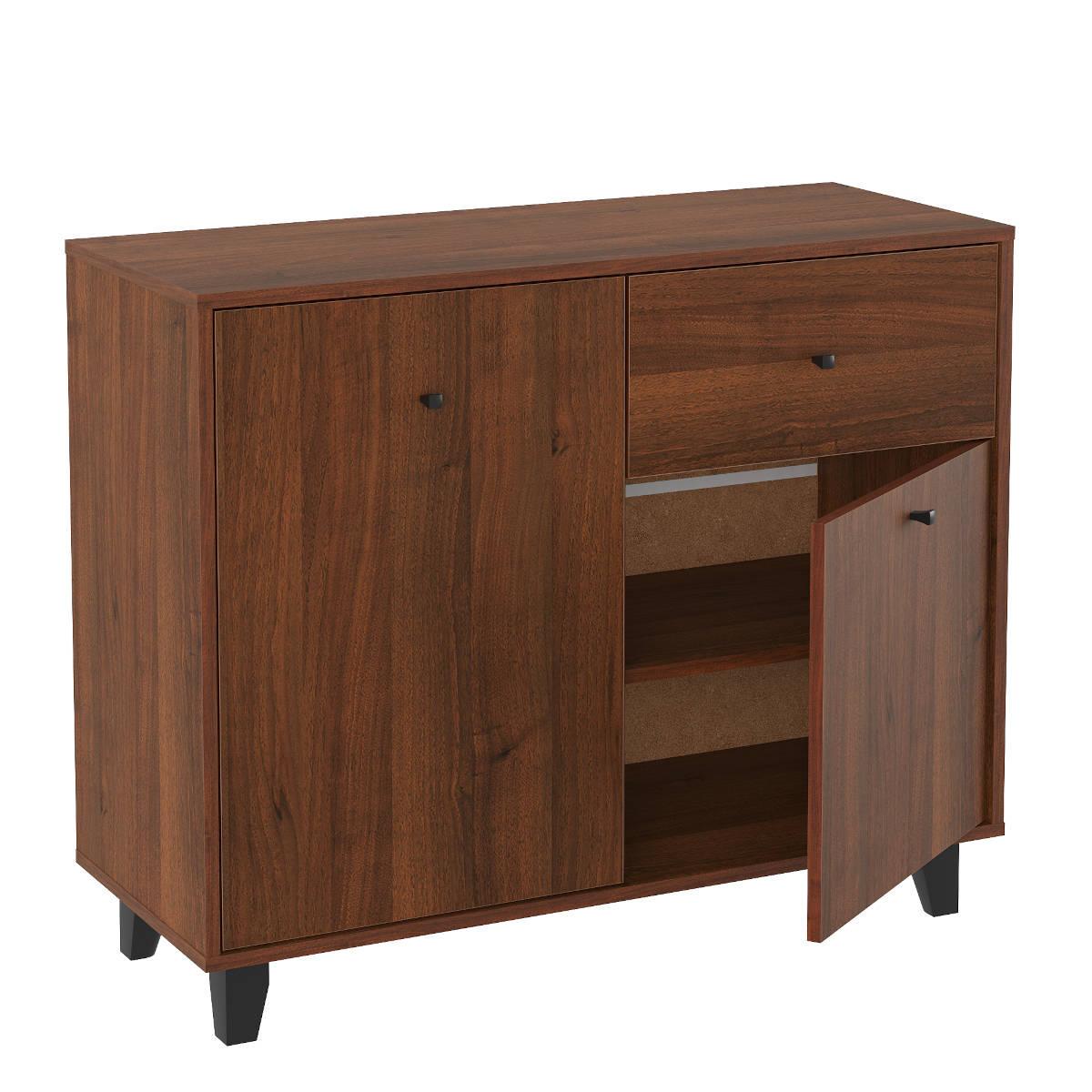 Комод Компанит с ящиком и дверцей 100х40х82 см Орех эко (26920859) - фото 1 Комод Компанит с ящиком и дверцей 100х40х82 см Орех эко (26920859) - фото 1