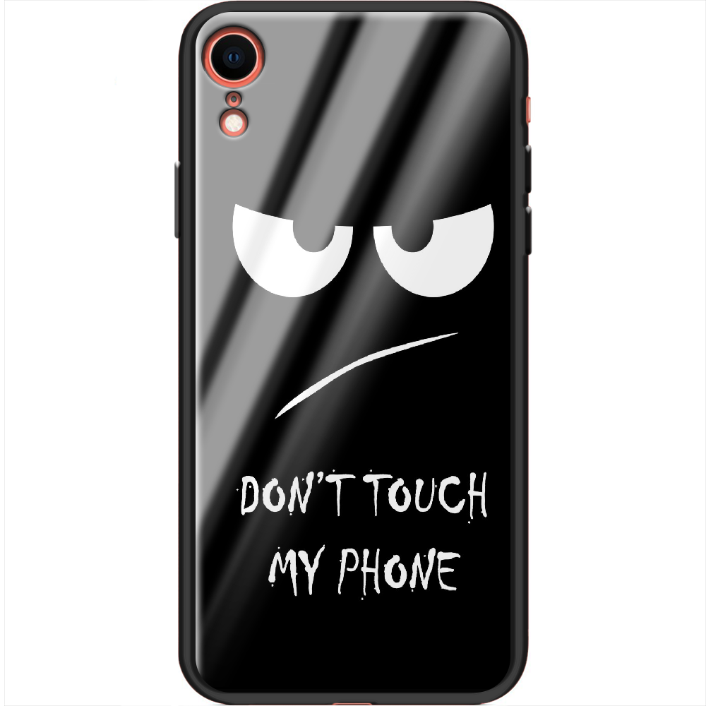 Чехол Boxface iPhone XR Don't Touch my Phone Черный силикон со стеклом (35417-up535-37736)