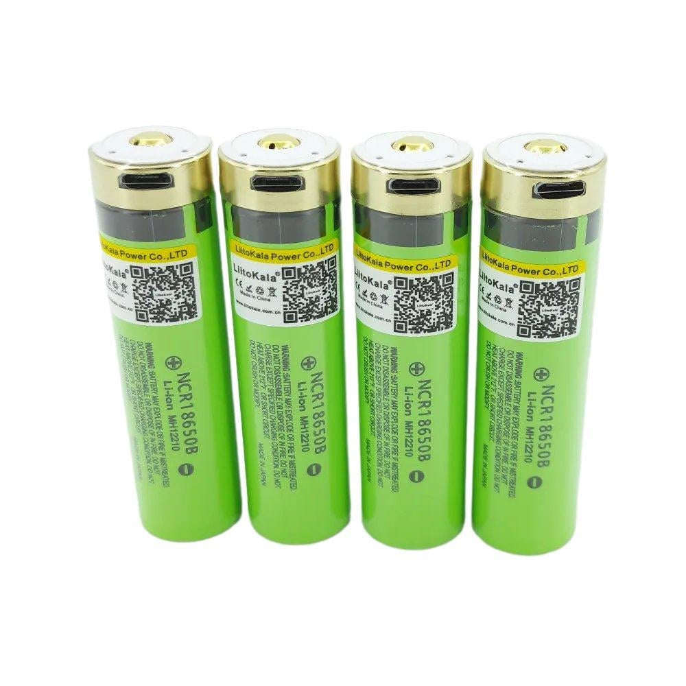 Акумулятори Liitokala 18650 3,7V Li-ion 3400 mAh з захистом та вбудованою зарядкою Type-C (14277937) - фото 5