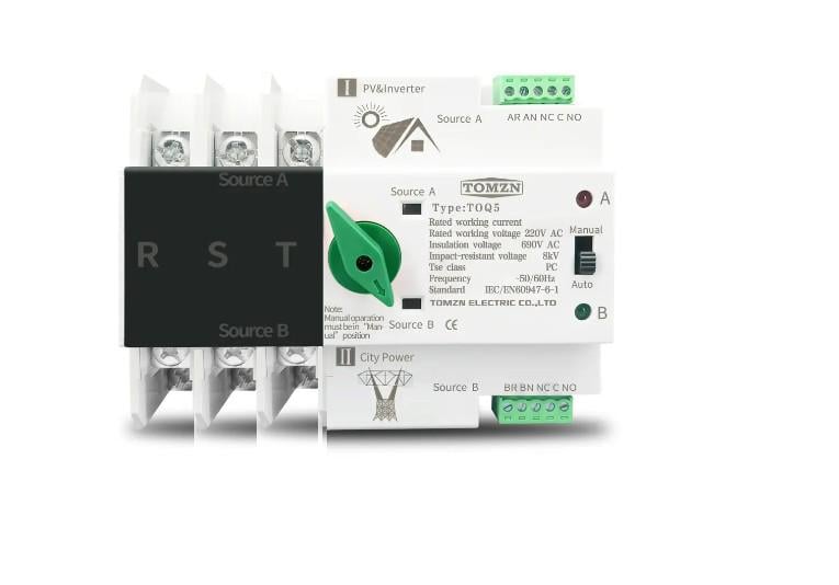 Автомат ввода резерва TOMZN TOQ5-3/100A PV под солнечные панели