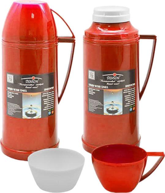 Термос бытовой со стеклянной колбой 1л Red - фото 2 Термос бытовой со стеклянной колбой 1л Red - фото 2