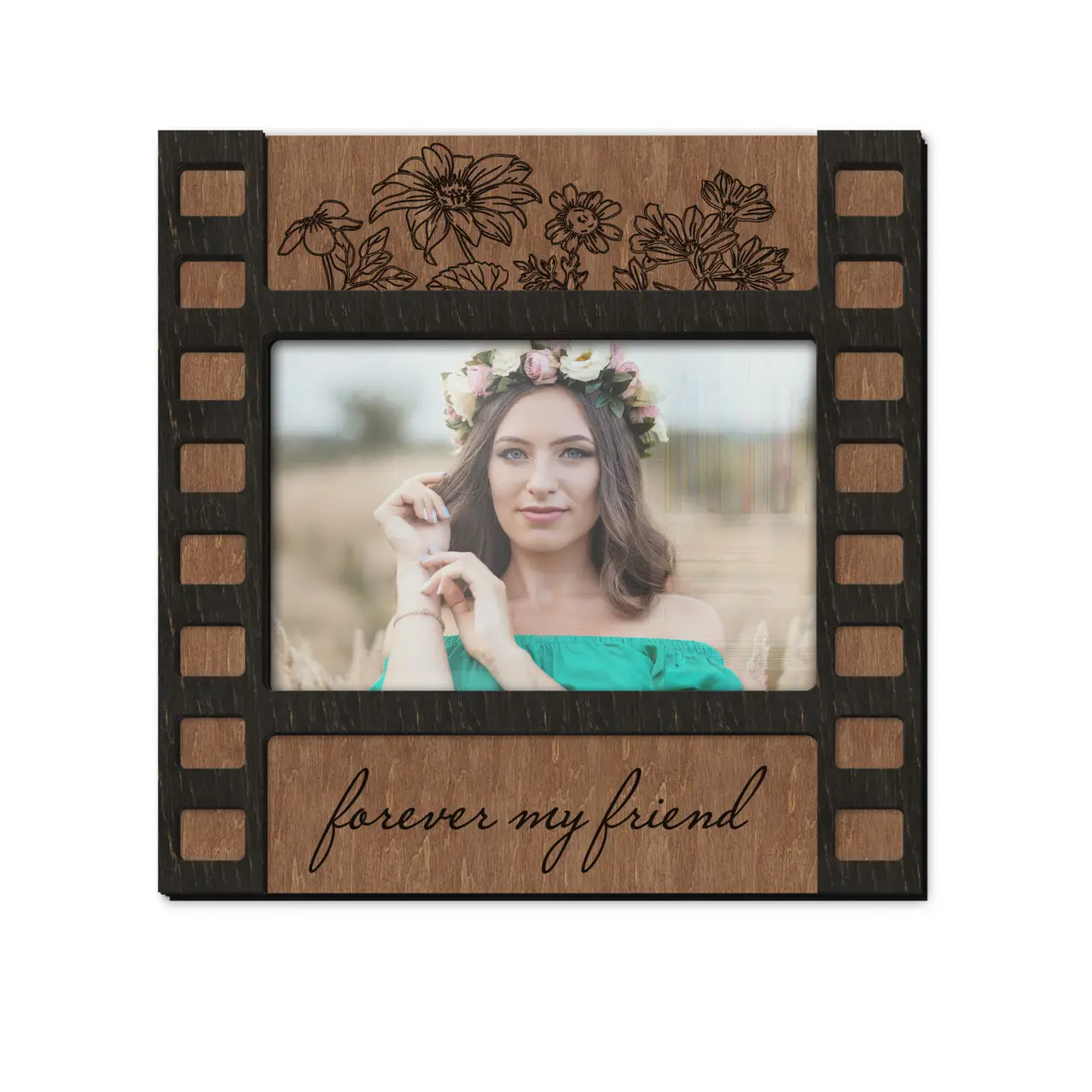 Фоторамка Forever My Friend на 1 фото Коричневый (film_frame_horizontal_4x6-2) - фото 1 Фоторамка Forever My Friend на 1 фото Коричневый (film_frame_horizontal_4x6-2) - фото 1