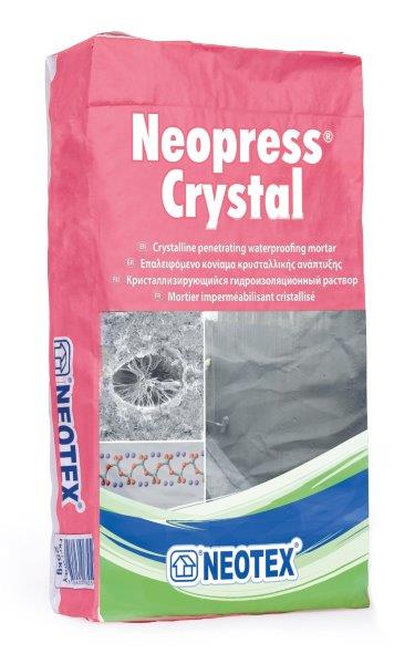 Гидроизоляция проникающая Neotex Neopress Crystal обмазочная для бетона 25 кг