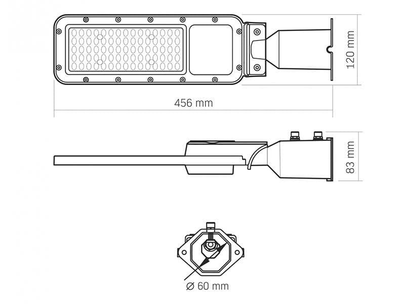 Світильник консольний Videx 100W 11000Lm 5000K 220V IP65 (VL-SLE17-1005) - фото 8